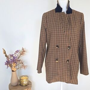 Madewell - Brown Plaid Women's Blazer - M